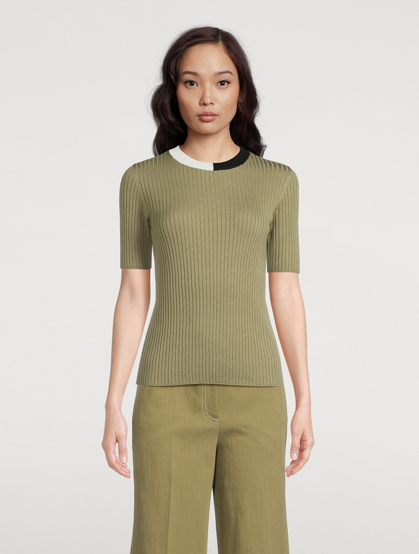 AKRIS PUNTO Colourblock Merino Wool Sweater