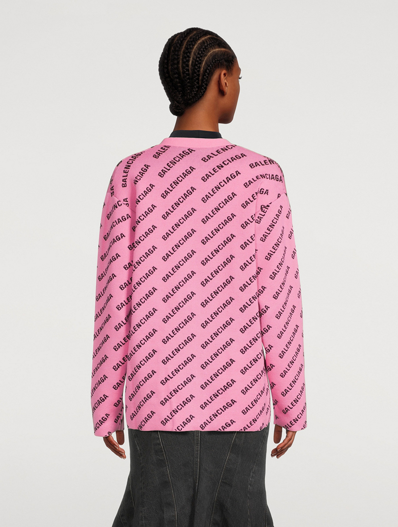 BALENCIAGA Mini Logo Intarsia Cardigan | Holt Renfrew