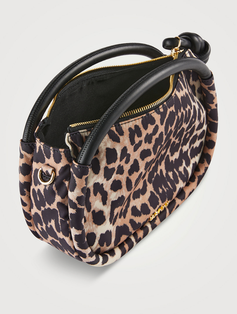 GANNI Mini Knot Shoulder Bag In Leopard Print | Holt Renfrew