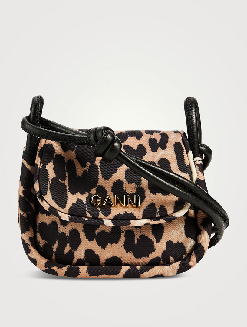 Ganni leopard crossbody bag sale