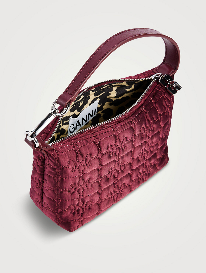 GANNI Small Quilted Satin Shoulder Bag | Holt Renfrew