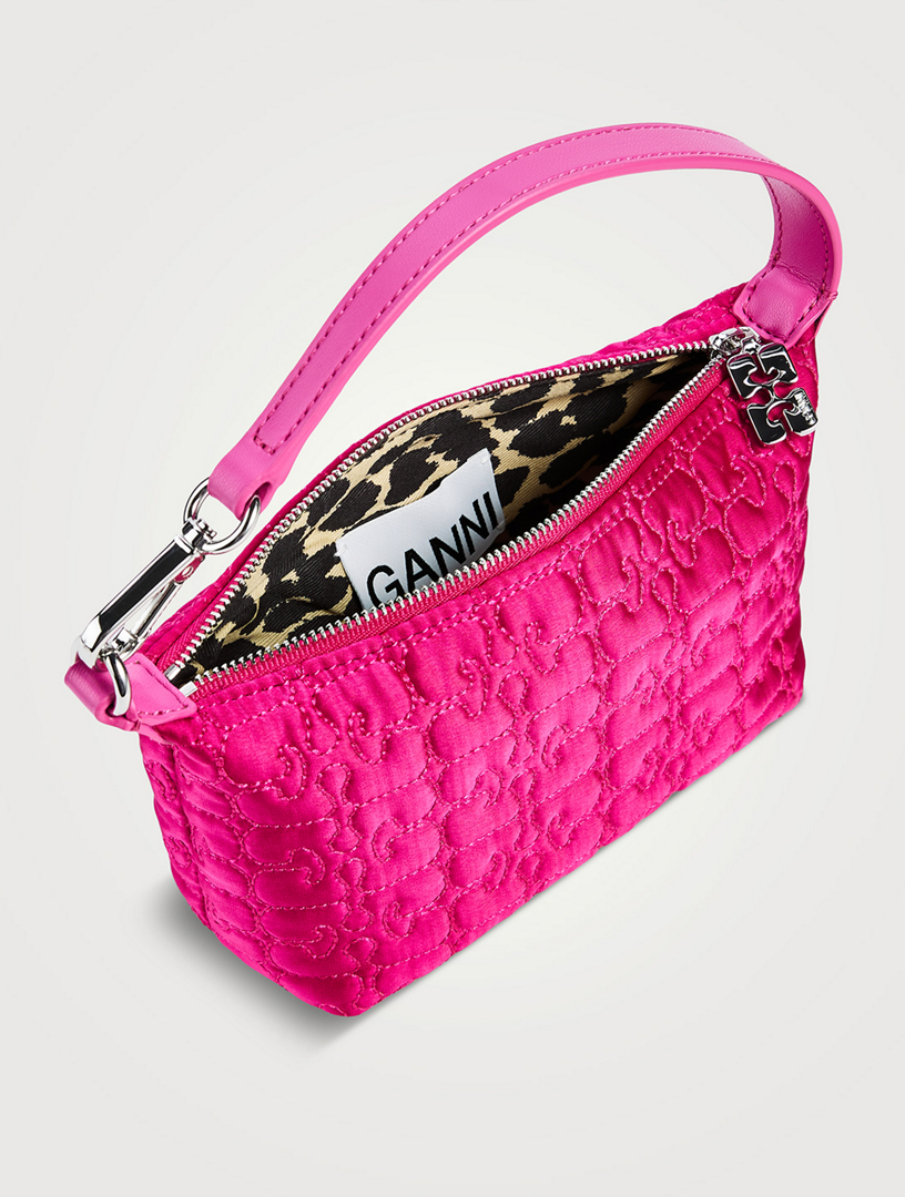 Ganni Butterfly Satin Shoulder Bag