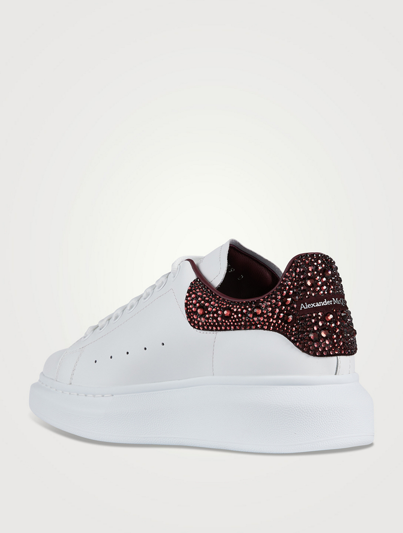 Oversized Embellished Leather Sneakers