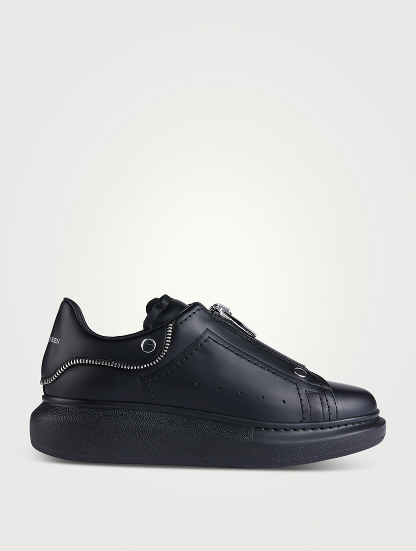 ALEXANDER MCQUEEN Oversized Zip Leather Sneakers