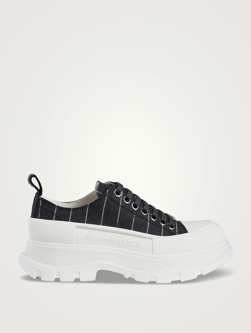 Tread Slick Canvas Sneakers In Broken Stripe Print