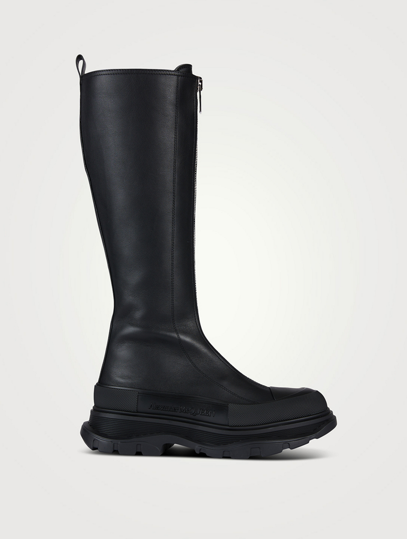 Zipper knee high on sale boots