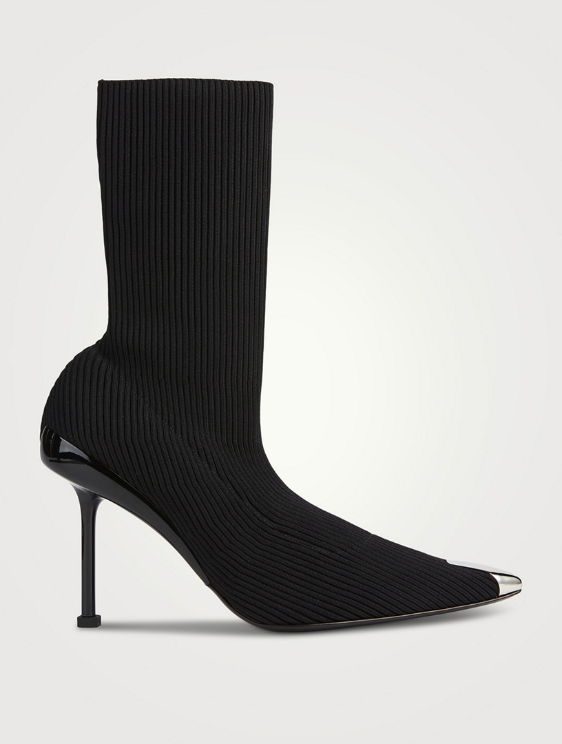 ALEXANDER MCQUEEN Slash Knit Sock Boots | Holt Renfrew