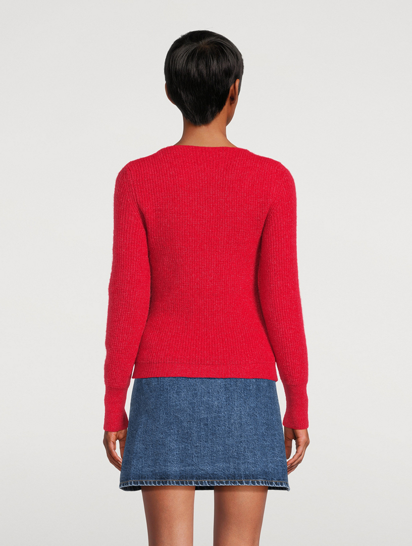 JACQUEMUS Cardigan Pau en tricot côtelé asymétrique | Holt Renfrew