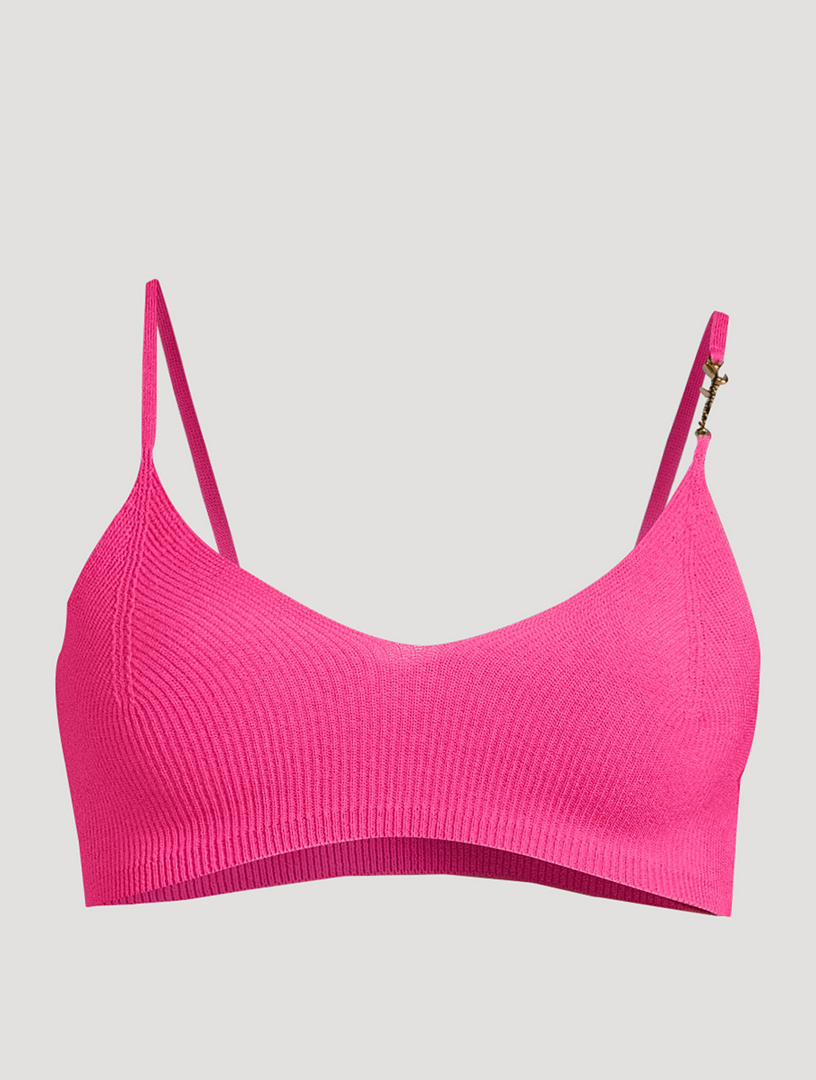 Pink Bandeau Knit Top