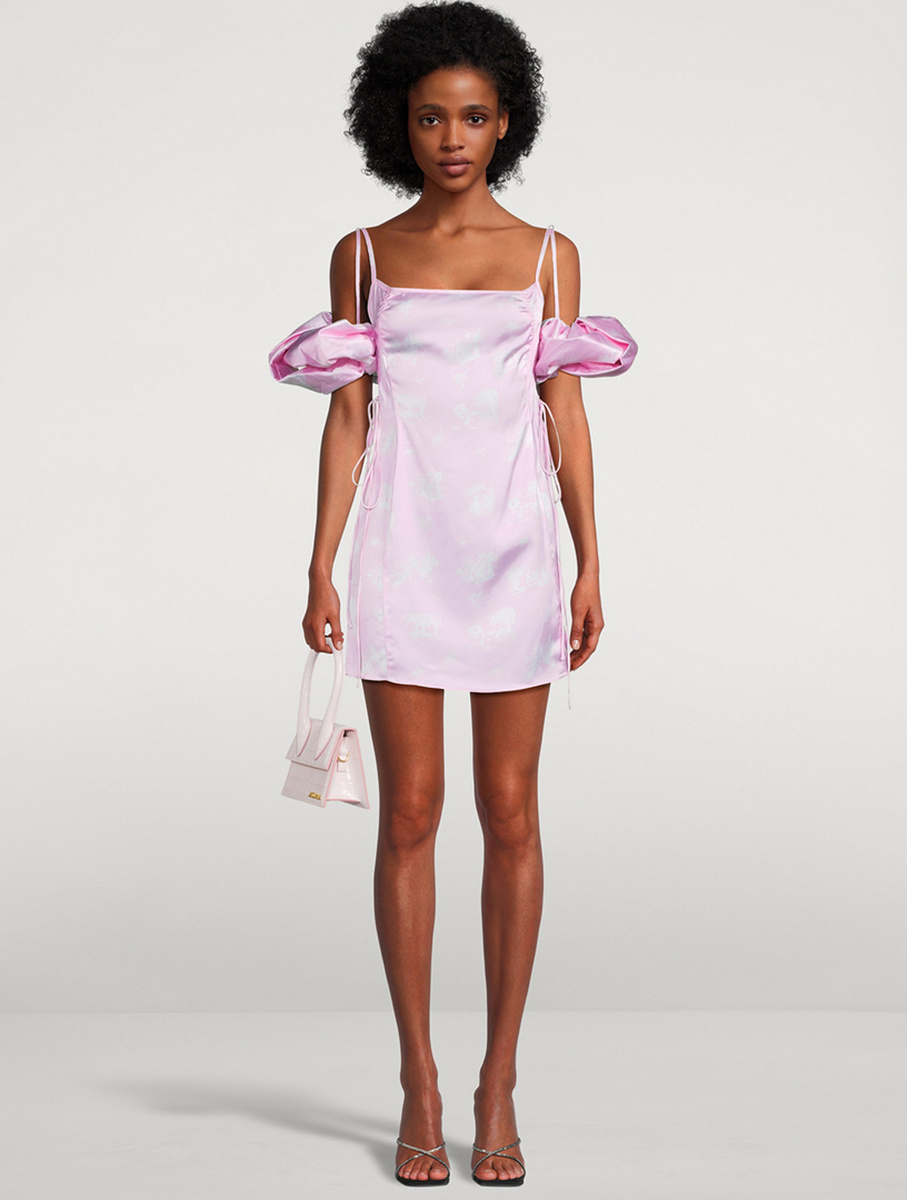 JACQUEMUS Chouchou Mini Dress In Toile de Jouy Print | Holt Renfrew