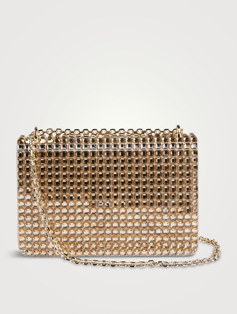 Cricket Squares Hematite Clutch