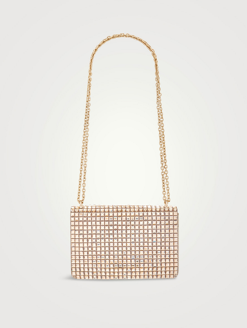 Cricket Squares Hematite Clutch