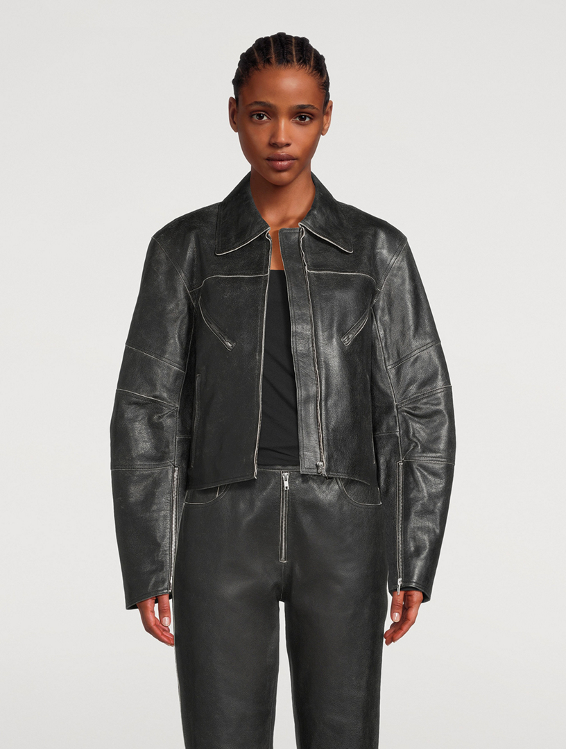 Helmut lang leather biker cheap jacket