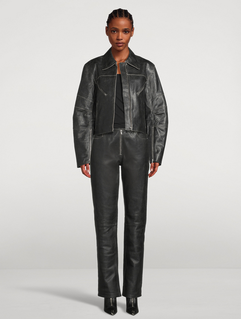 Helmut lang sale leather coat