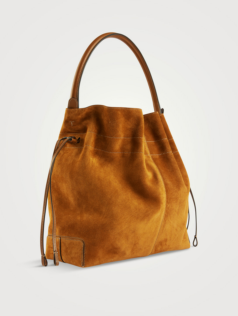 TOD S Medium Di Suede Bucket Bag Holt Renfrew