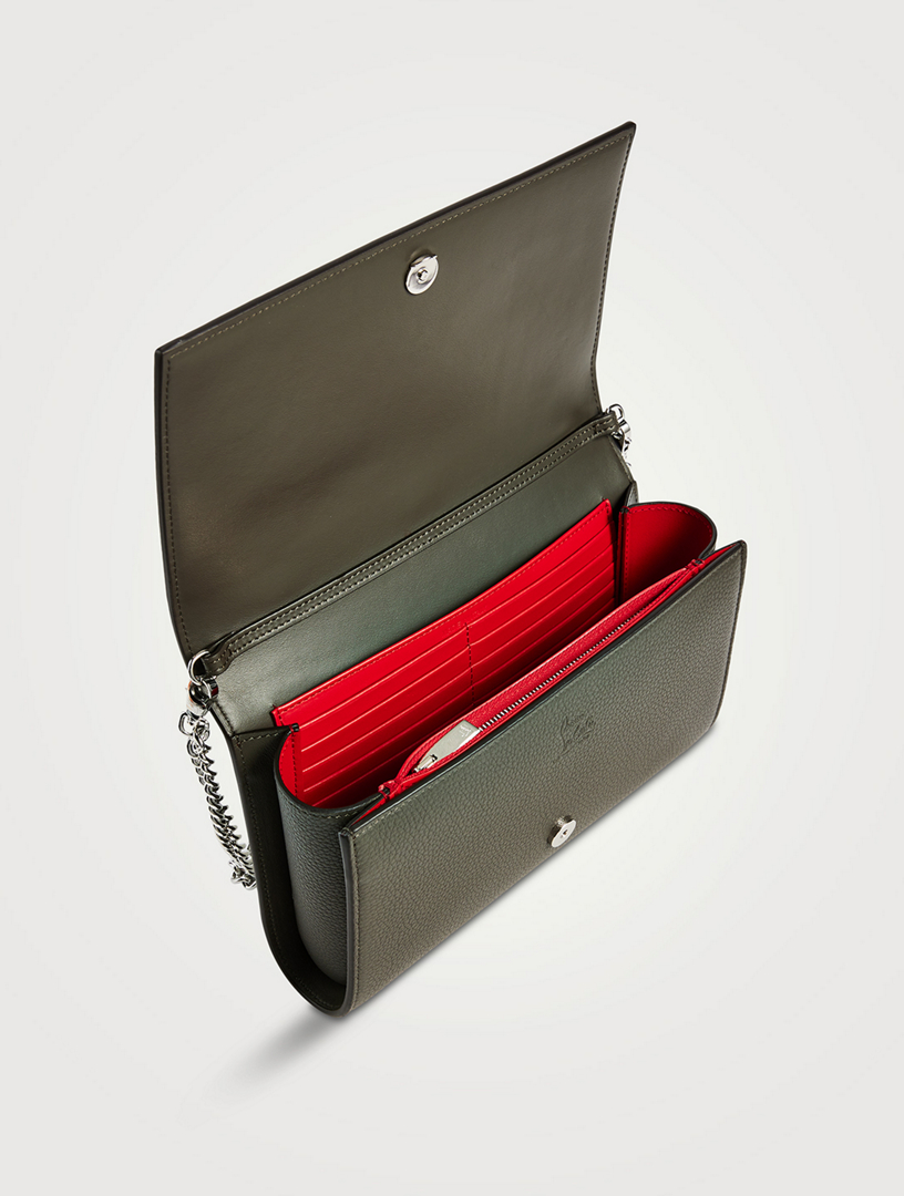 Paloma Embellished Leather Clutch in Red - Christian Louboutin