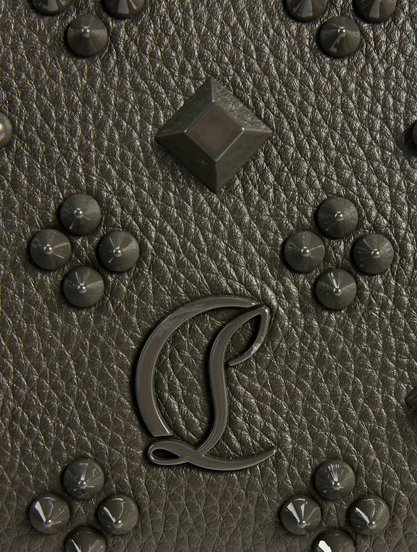 Paloma mini - Top handle - Grained calf leather and spikes Loubinthesky -  Black - Christian Louboutin