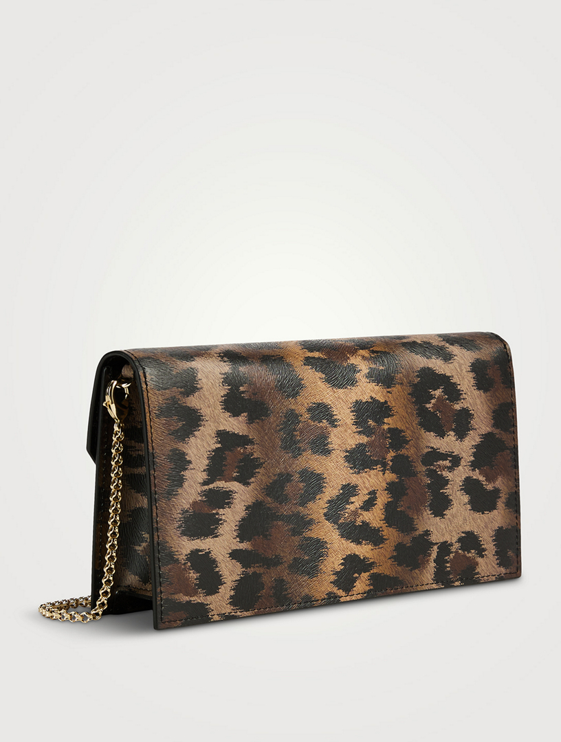 Christian Louboutin Loubi54 Leopard Print Leather Card Holder