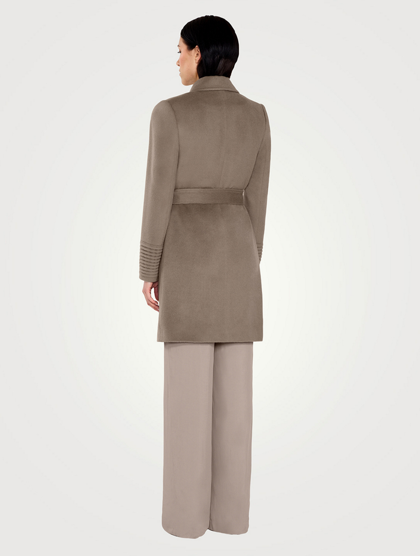 Belted Alpaca Wool Wrap Coat