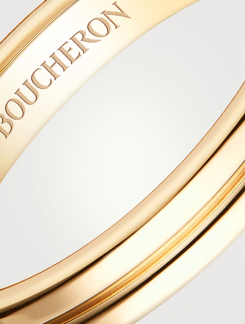 Double Godron 18K Gold Wedding Band