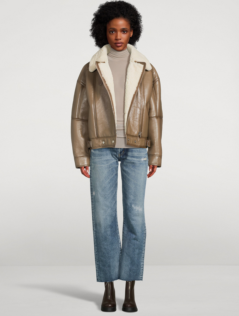 レザーアウター ファッション MOUSSY F/LEATHER A-2 フライトジャケット