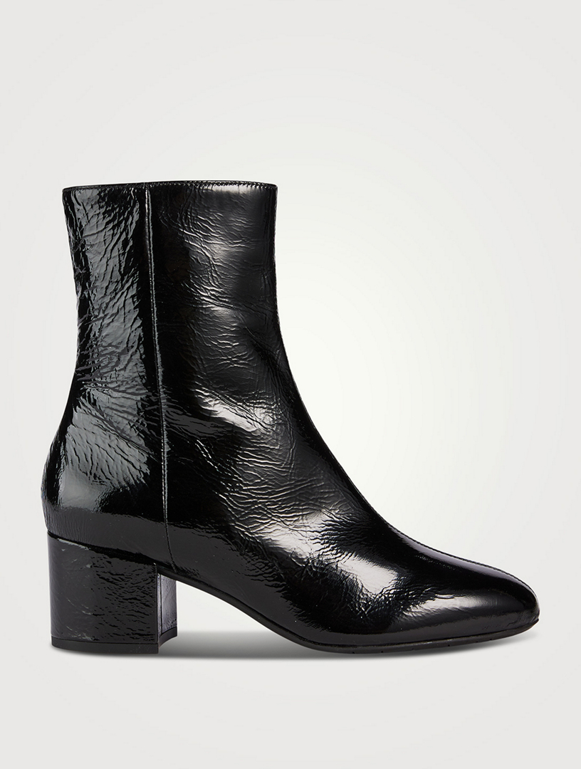 Patent leather sale ankle boots