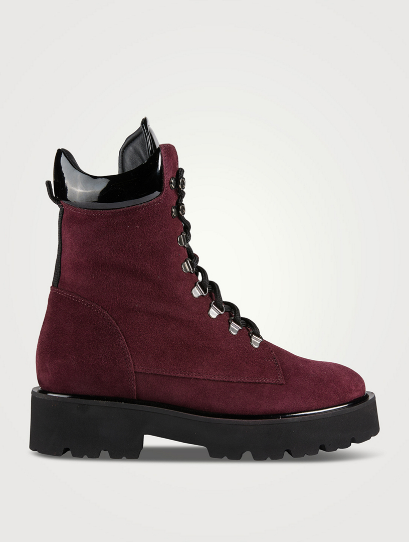 AQUATALIA Sharlena Suede Combat Boots Holt Renfrew