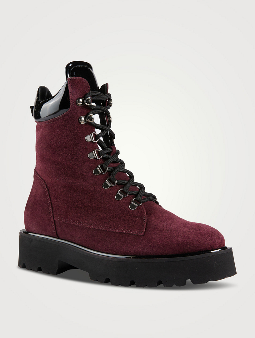 AQUATALIA Sharlena Suede Combat Boots Holt Renfrew