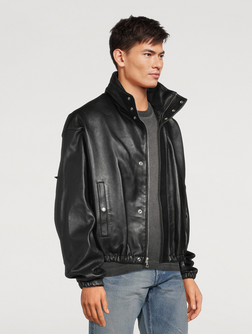 John elliott discount leather jumper