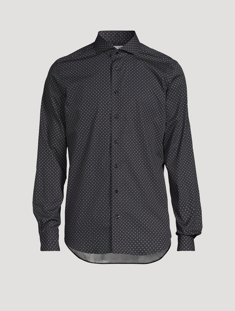 Poplin Shirt Geometric Print
