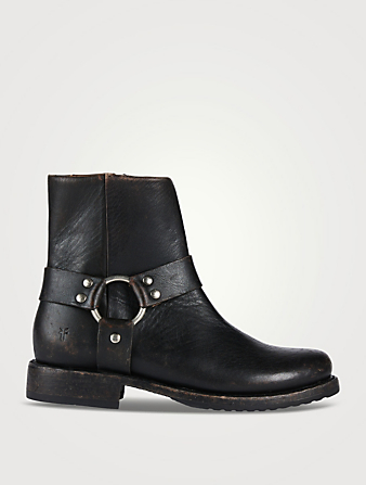 Veronica Harness Leather Ankle Boots