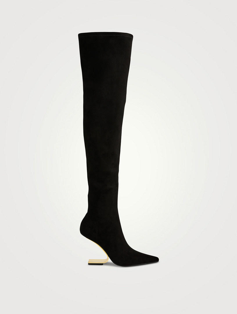 JEFFREY CAMPBELL Compass Leather Over-The-Knee Boots | Holt Renfrew