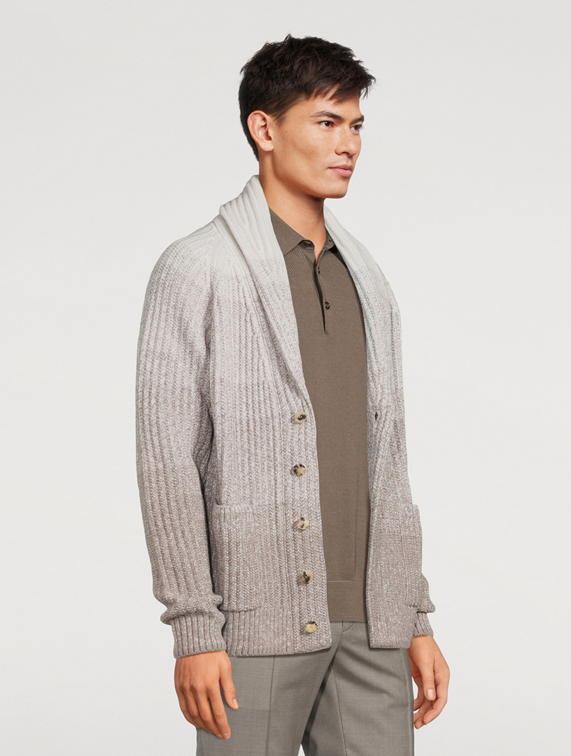 BRIONI Wool And Cashmere Shawl Collar Cardigan | Holt Renfrew