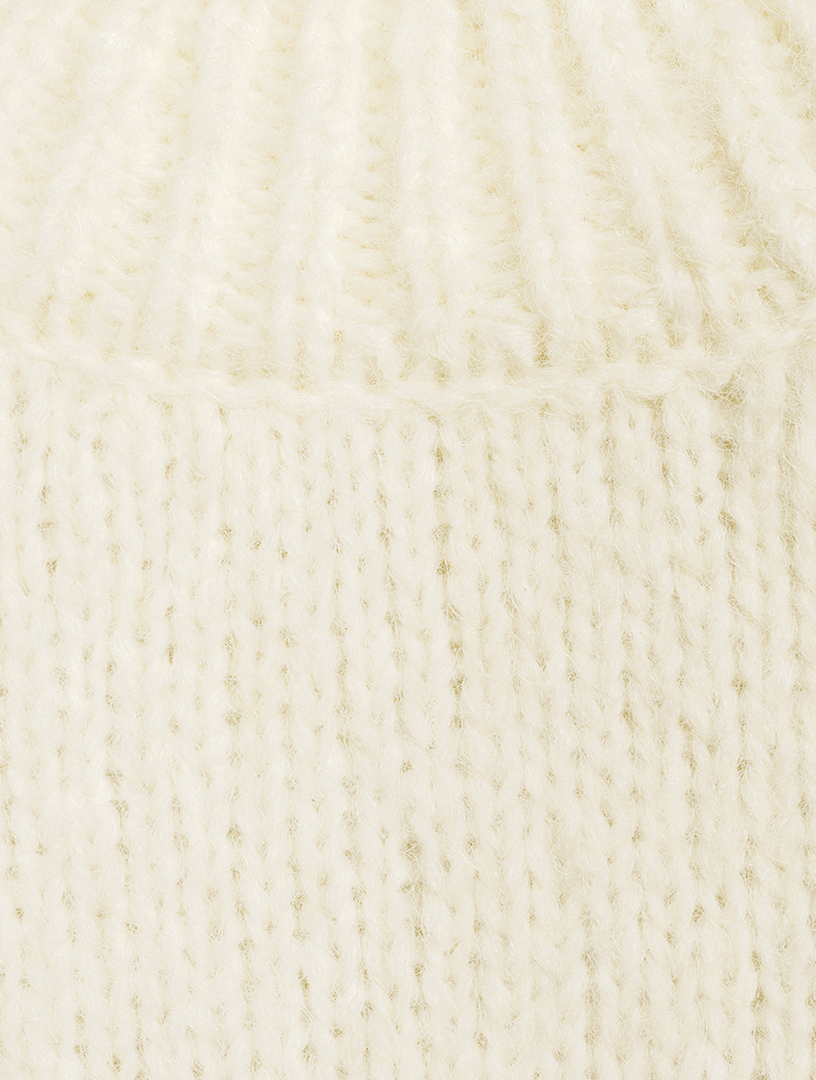 La Maille Pavane Jacquard Logo Sweater