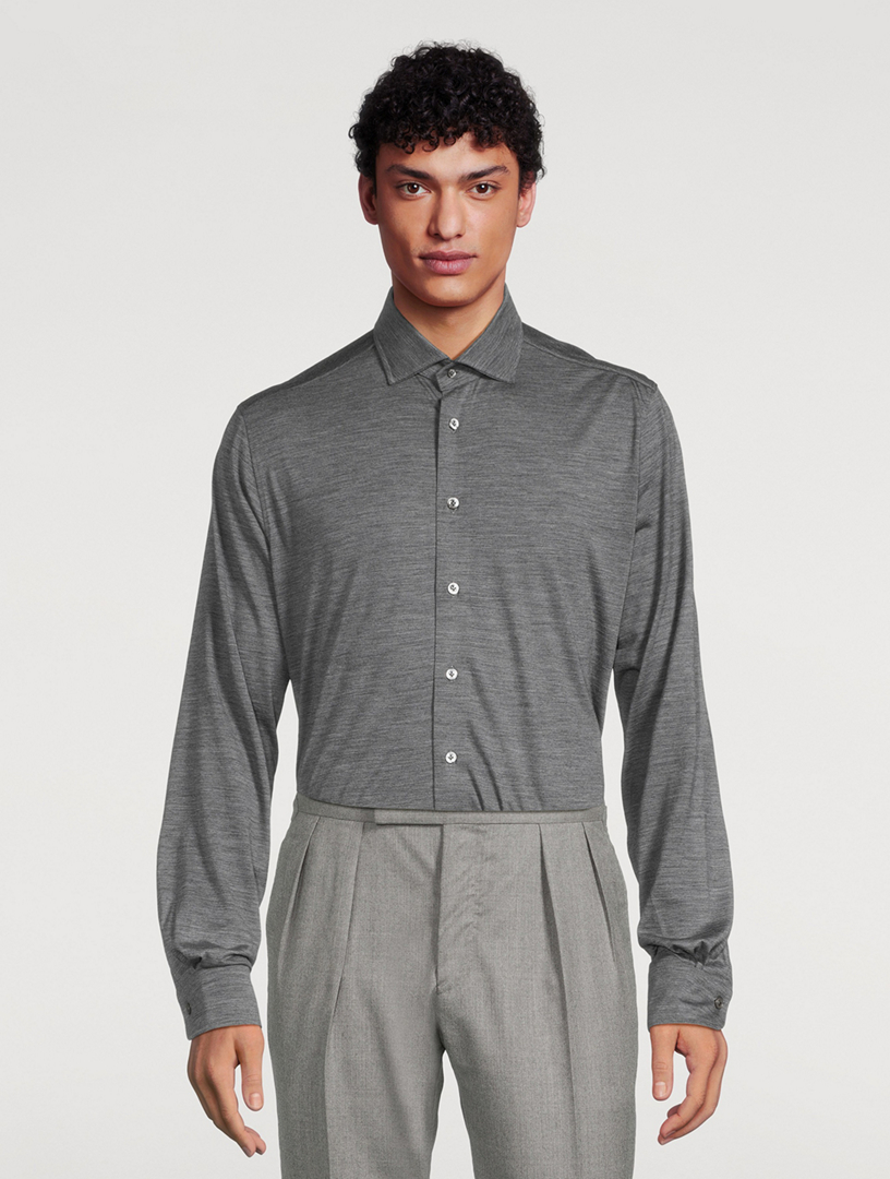 Extra Fine Wool Dress Shirt