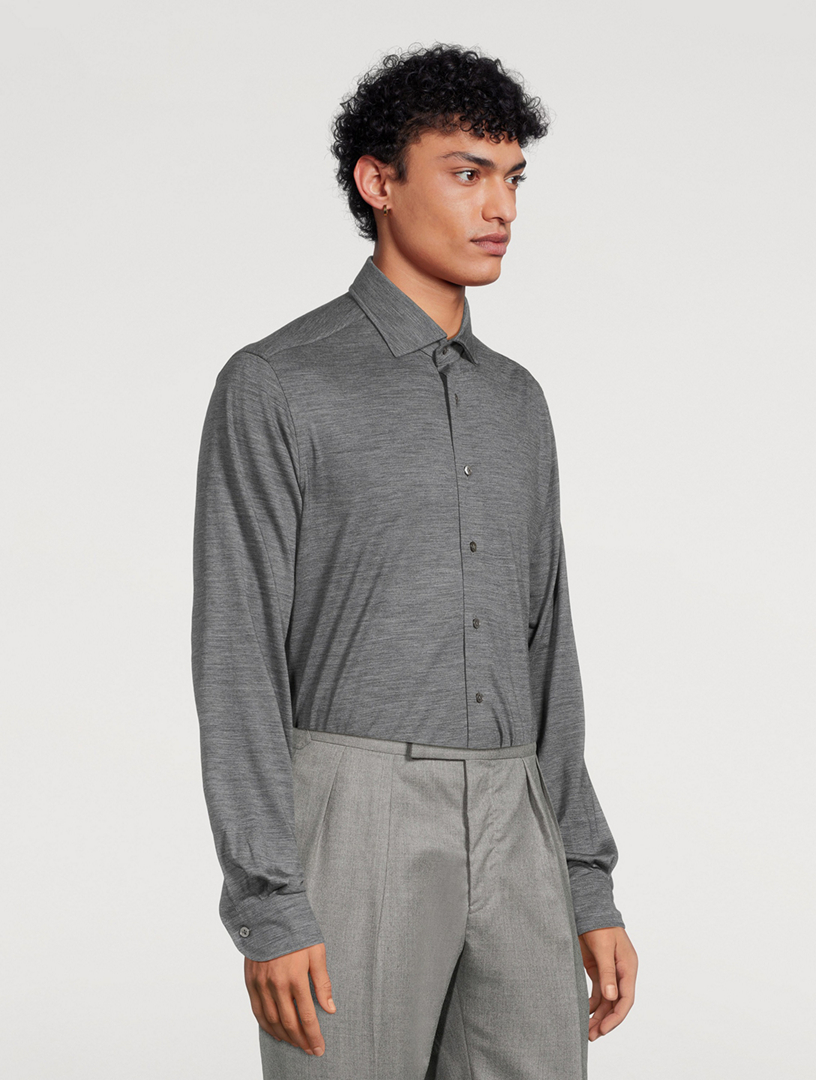 Extra Fine Wool Dress Shirt