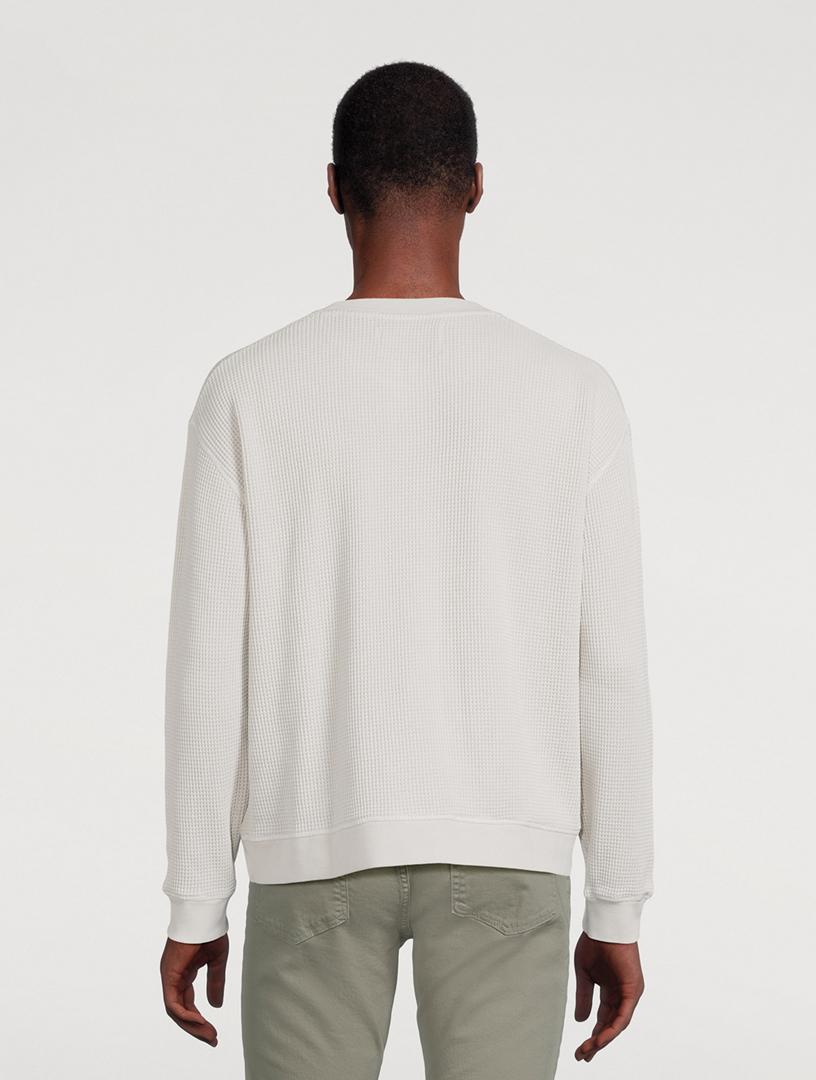 Organic Cotton Waffled Sweatshirt