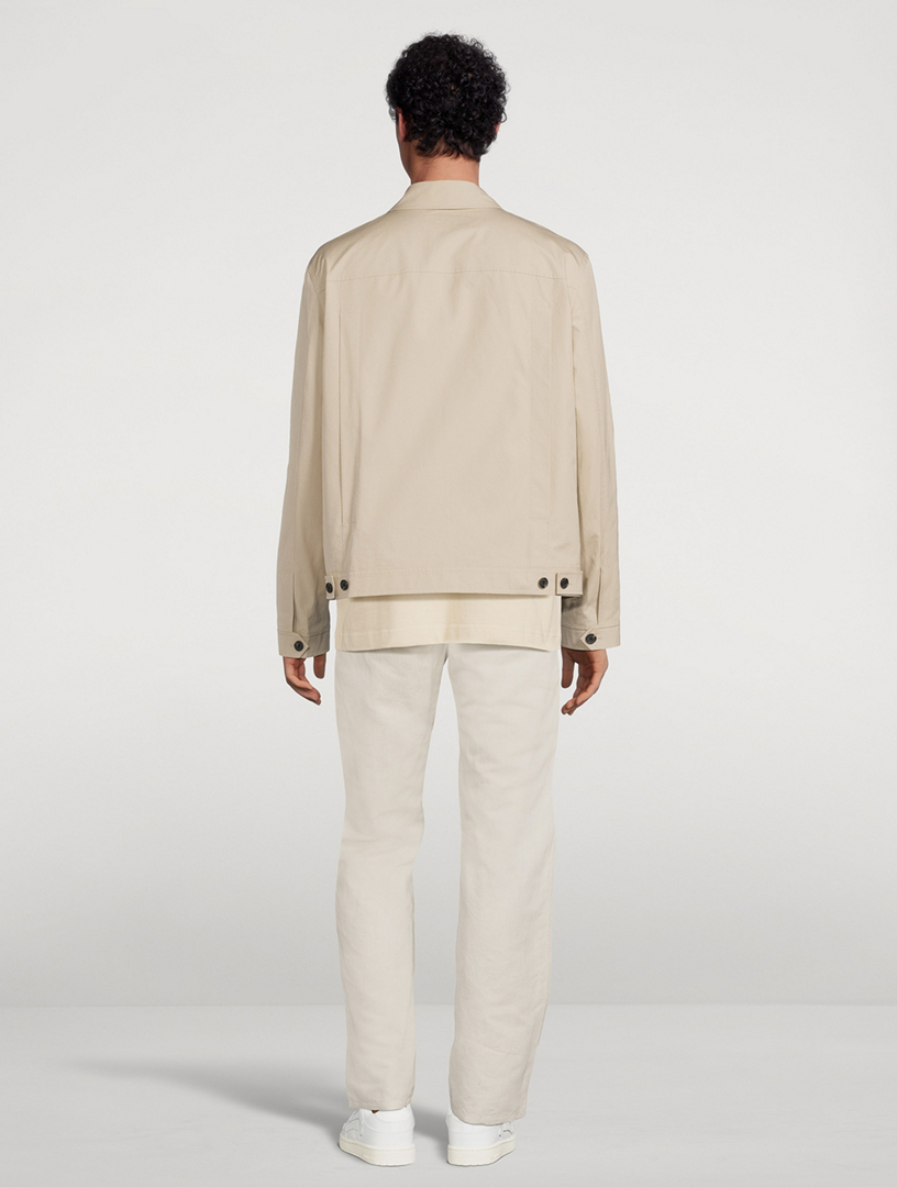 HELMUT LANG Tailored Cotton Zip Jacket Holt Renfrew