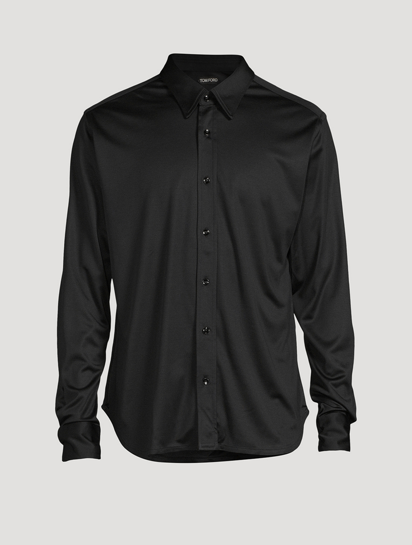 Monogram Long-Sleeved Cotton Shirt - Men - Ready-to-Wear