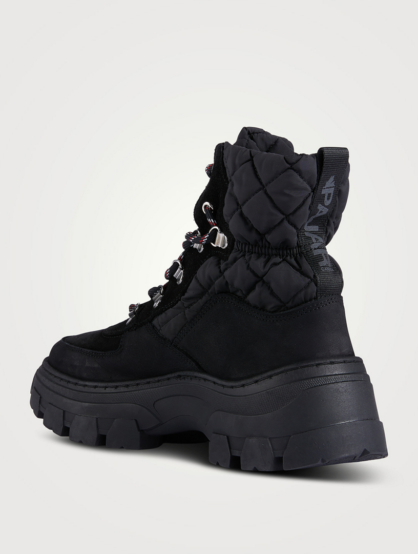 Bronx black leather chunky sole hiker boots sale