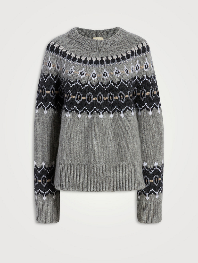 KHAITE The Halo Fair Isle Sweater | Holt Renfrew