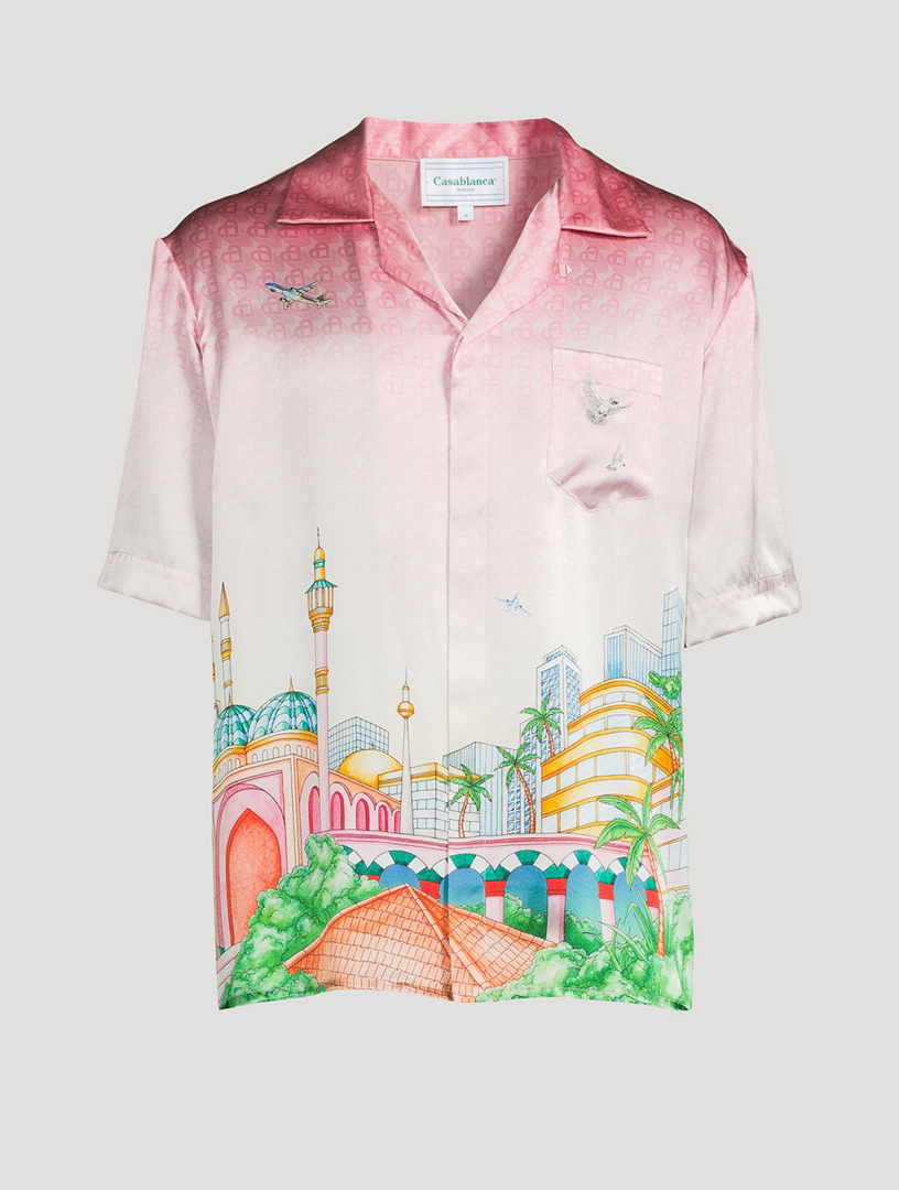 CASABLANCA Morning City View Silk Shirt | Holt Renfrew