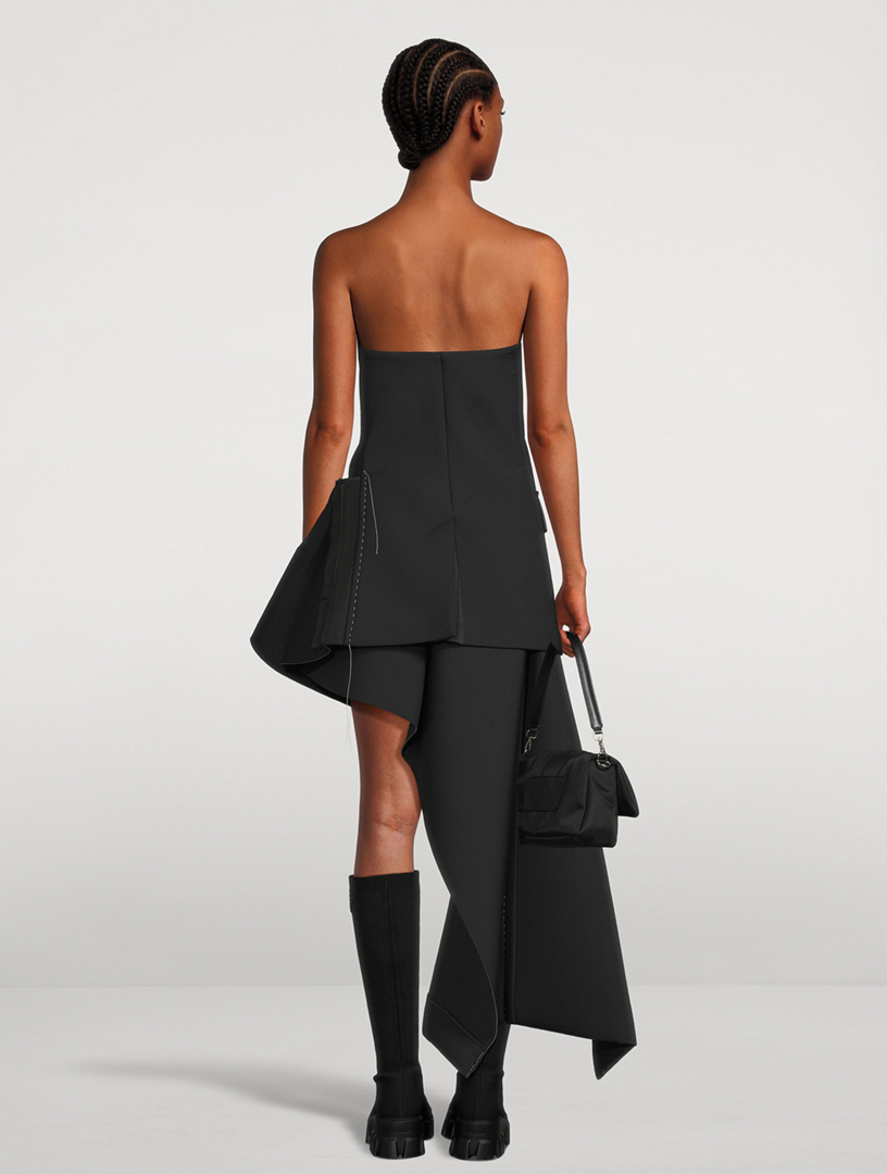 Draped Suiting Mini Dress