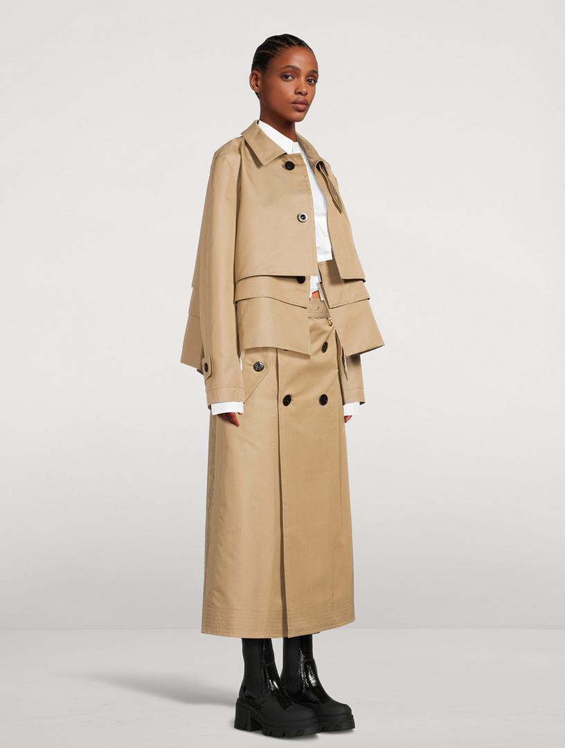 Cotton Gabardine Cropped Jacket