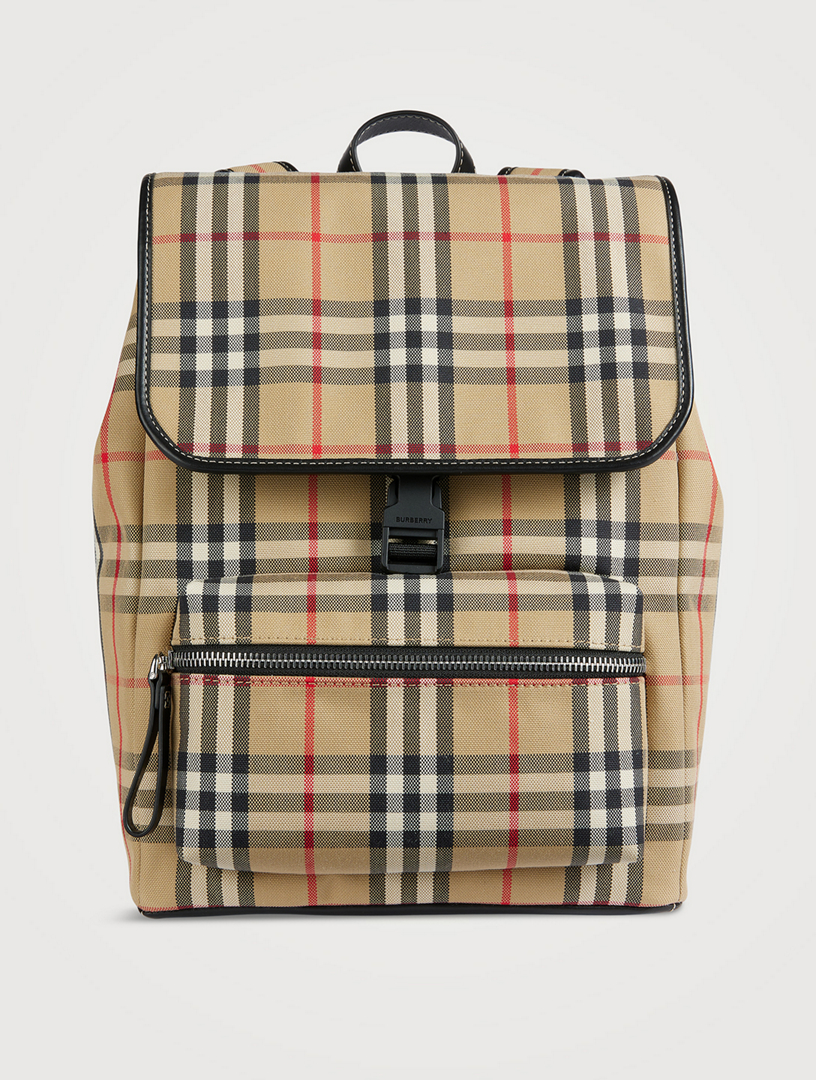 Vintage Check Cotton Backpack