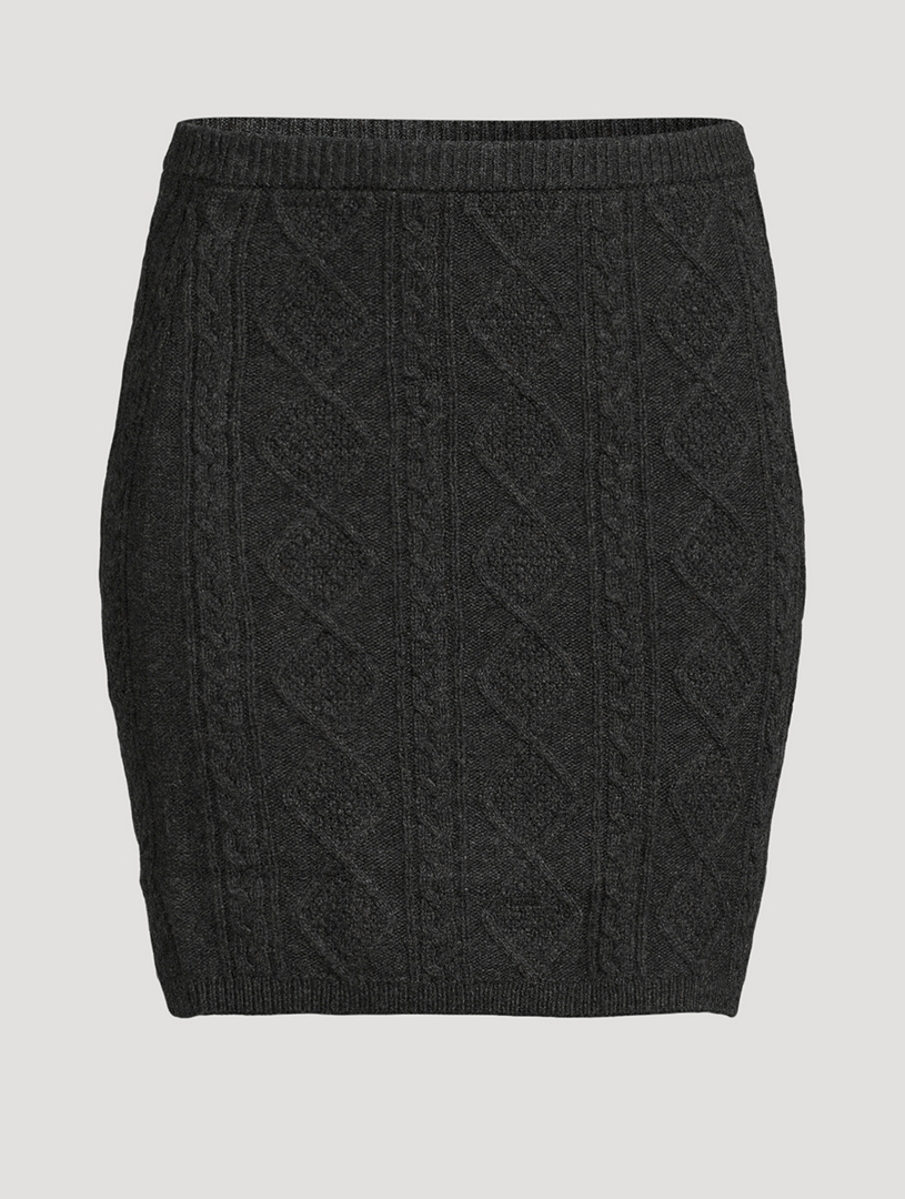 SAMSØE SAMSØE Eliette Cable-Knit Mini Skirt | Holt Renfrew