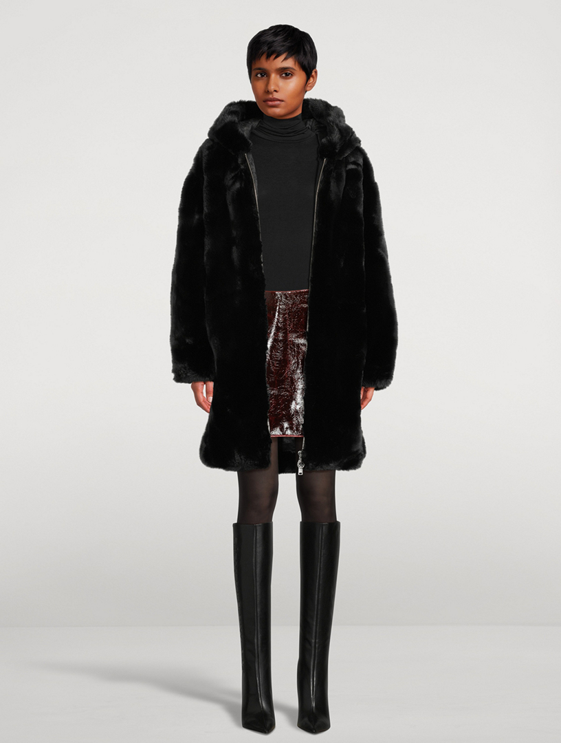 MOOSE KNUCKLES State Bunny Faux Fur Coat | Holt Renfrew