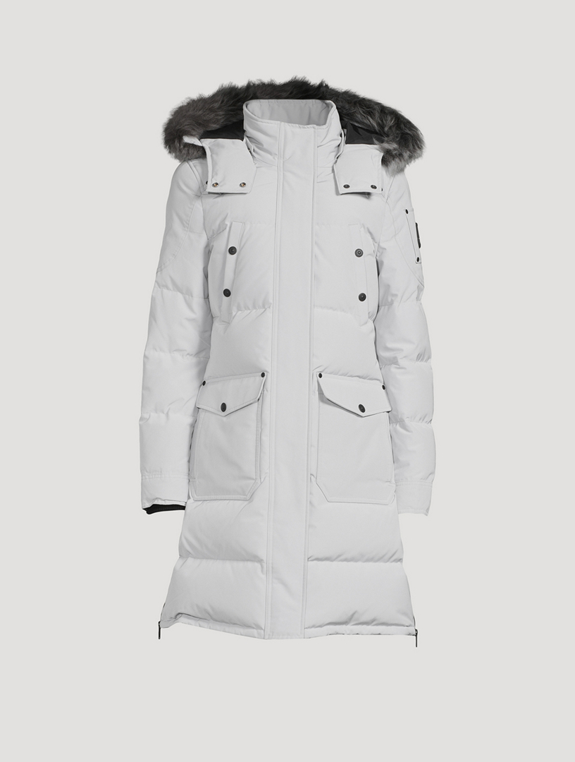 MOOSE KNUCKLES Onyx Causapscal Shearling-Trimmed Down Parka | Holt Renfrew