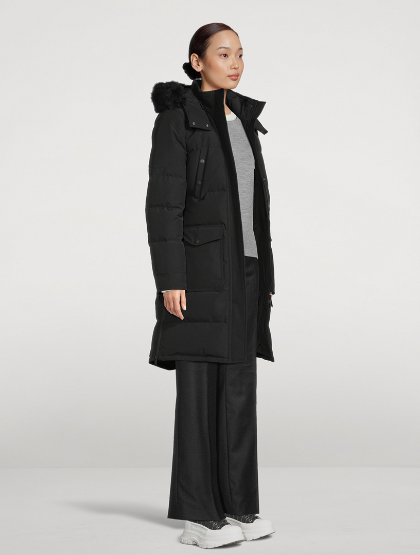 【MOOSE KNUCLES】ONYX CAUSAPSCAL PARKA ロングコート Moose Knuckles Onyx Causapscal Shearling Trim Down Parka