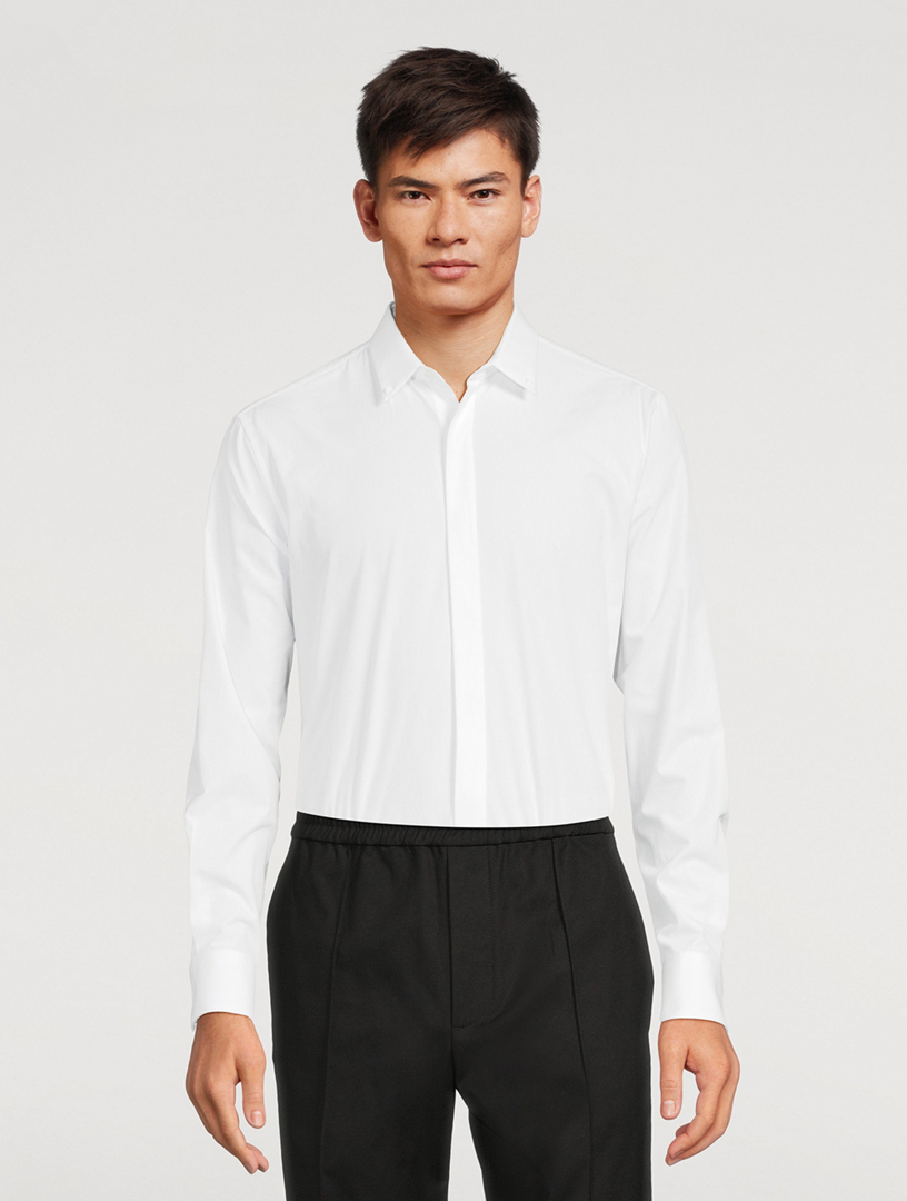Cotton Shirt With Studs